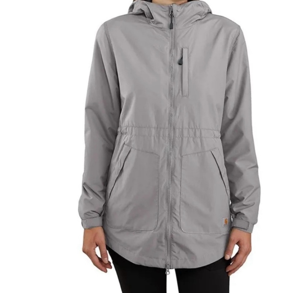 Carhartt Women's Light Gray Rain Defender Jacket